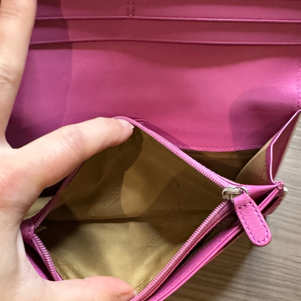 Coach Vibrant Pink Women's Wallet - Picture 5 of 7